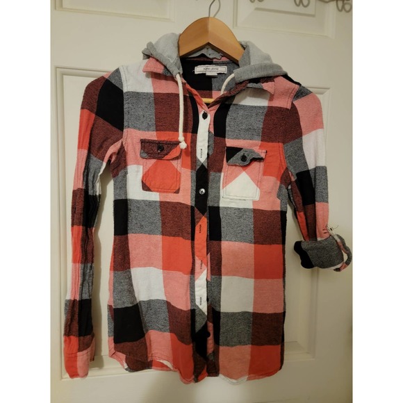 Adam Levine Tops - Size XS Juniors Adam Levine flannel w/ hood